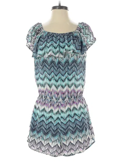 Pre-owned Design Lab Lord & Taylor Romper In Blue