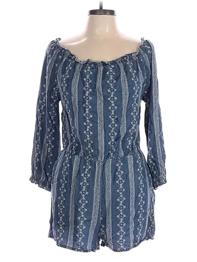 Pre-owned Design Lab Lord & Taylor Romper In Blue