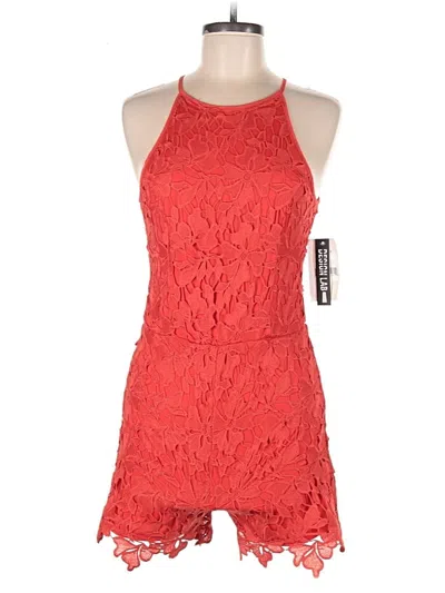 Pre-owned Design Lab Lord & Taylor Romper In Red