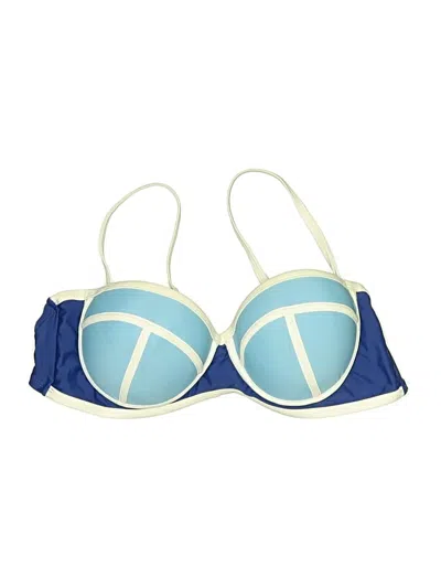 Pre-owned Design Lab Lord & Taylor Swimsuit Top Blue Swimwear