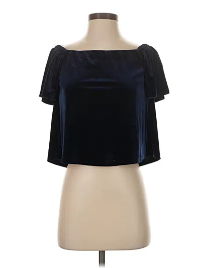Pre-owned Design Lab Lord & Taylor Tube Top Blue Strapless Neckline Tops