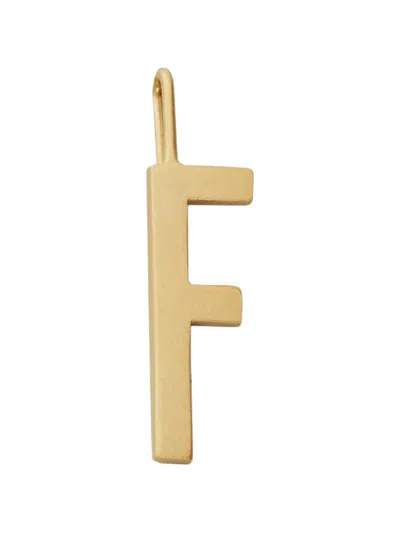 Design Letters F Letter-pendant Necklace In Gray