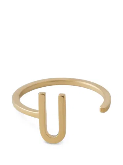 Design Letters Initial Open-band Ring In Gold
