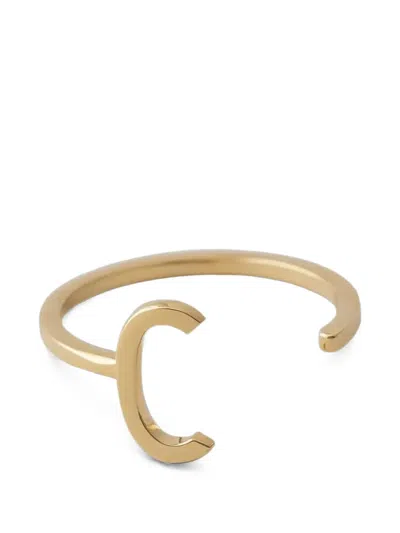 Design Letters Initial Open-band Ring In Gold
