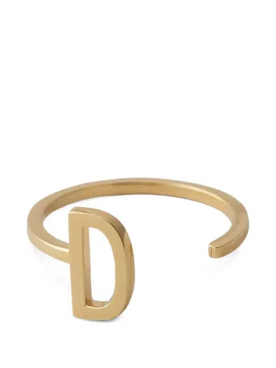 Design Letters Letter-motif Adjustable Ring In Gold
