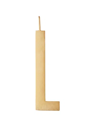 Design Letters L-pendant Necklace In Gold