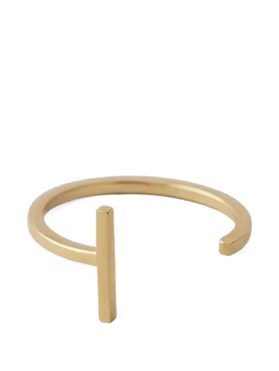 Design Letters Open-band Bar Ring In Gold