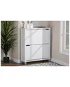 Design Studios 31in White Simms Shoe Cabinet