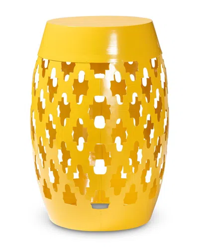 Design Studios Branson Modern & Contemporary Yellow Finished Metal Outdoor Side Table In Gold
