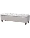 Design Studios Brette Modern Finished Wood Storage Bench Ottoman