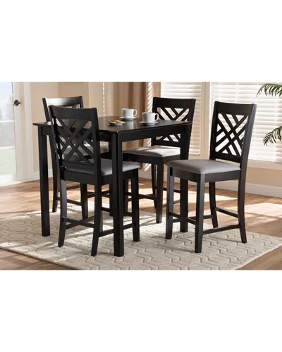 Design Studios Caron Modern And Contemporary 5pc Wood Pub Set