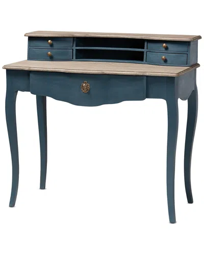 Design Studios Discontinued  Celestine Blue Spruce Finished Wood Accent Writing Desk