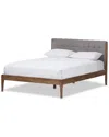 Design Studios Clifford Full Platform Bed In Gray