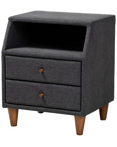 Design Studios Dnu  Claverie Modern Charcoal 2-drawer Wood Nightstand