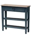 Design Studios Dnu  Dauphine Blue Spruce Fiinished Wood Accent Console Table