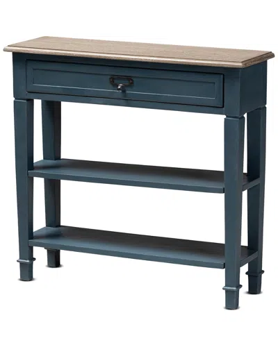 Design Studios Dnu  Dauphine Blue Spruce Fiinished Wood Accent Console Table