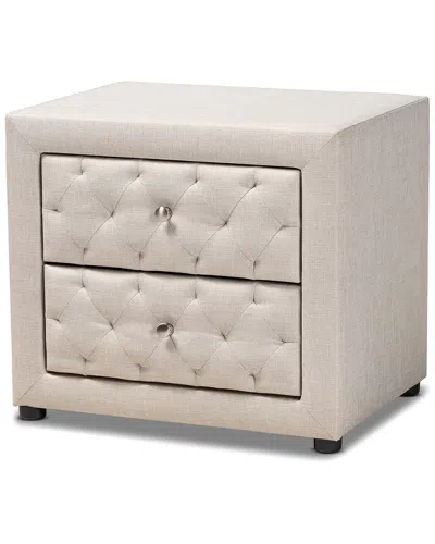 Design Studios Dnu  Lepine Light Beige 2-drawer Wood Nightstand