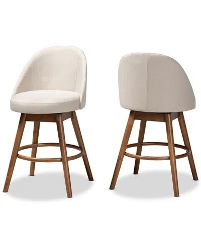 Design Studios Dnu  Set Of 2 Carra Mid-century Modern Swivel Counter Stools