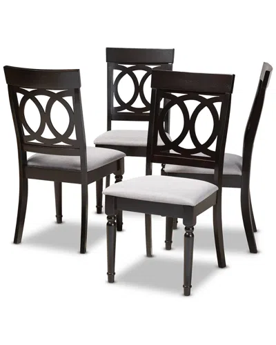 Design Studios Dnu  Set Of 4 Lucie Modern And Contemporary Wood Dining Chairs
