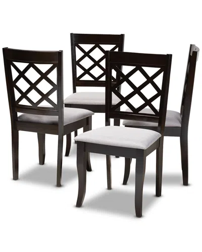 Design Studios Dnu  Set Of 4 Verner Modern And Contemporary Wood Dining Chairs