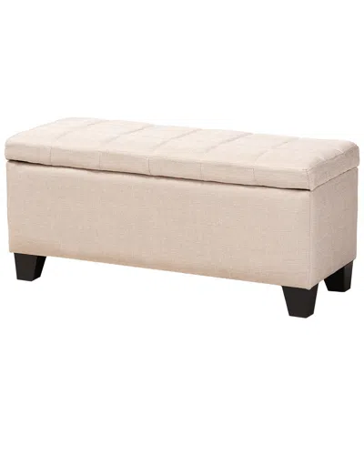 Design Studios Fera Beige Storage Ottoman In Neutral