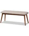 Design Studios Flora Ii Mid-century Modern Wood Dining Bench