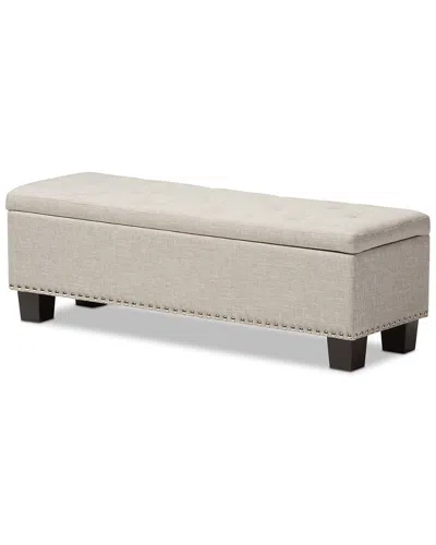 Design Studios Hannah Storage Ottoman Bench In White