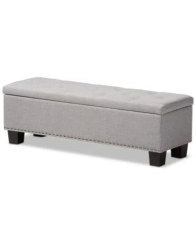 Design Studios Hannah Storage Ottoman Bench In Gray