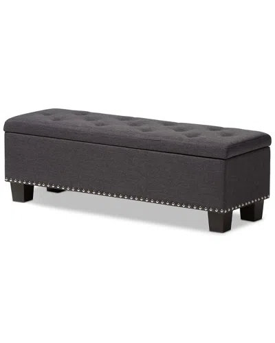 Design Studios Hannah Storage Ottoman Bench In Gray