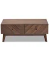 Design Studios Hartman Mid-century Modern Walnut Brown Finished Wood Coffee Table In Brown