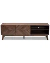 Design Studios Hartman Mid-century Modern Walnut Brown Finished Wood Tv Stand In Brown