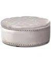 Design Studios Iglehart Light Velvet Tufted Cocktail Ottoman
