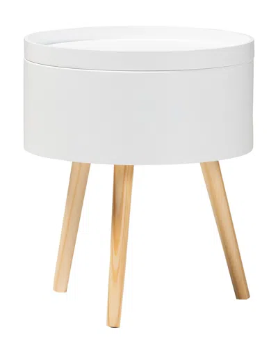 Design Studios Jessen Modern White Wood Nightstand