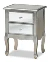 Design Studios Leonie Glass 2-drawer Nightstand