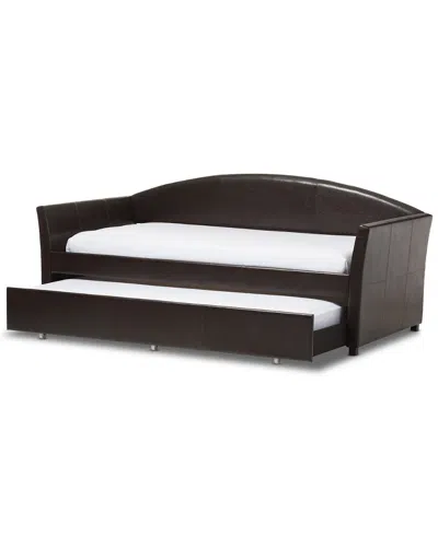 Design Studios London Twin Daybed With Rollout Trundle In Brown