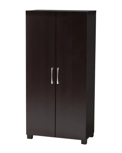 Design Studios Marine Wenge Wood Entryway Storage Cabinet