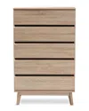 Design Studios Miren 5-drawer Chest In Brown