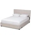 Design Studios Netti 2-drawer King Size Platform Storage Bed In Neutral