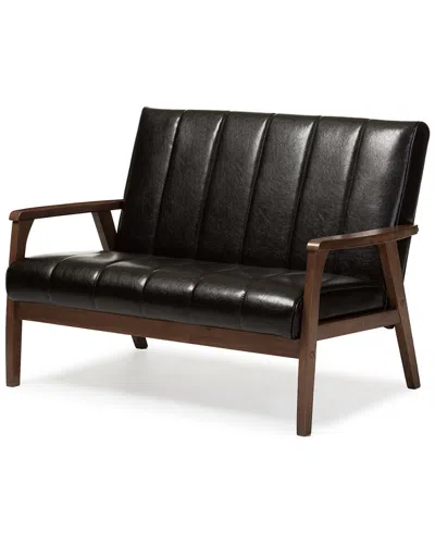 Design Studios Nikko 2-seat Loveseat- Brown