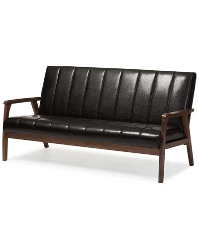 Design Studios Nikko 3-seat Sofa- Brown