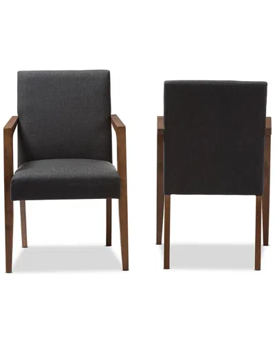 Design Studios Set Of 2 Andrea Armchairs In Brown