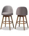 Design Studios Set Of 2 Carra Mid-century Modern Swivel Counter Stools