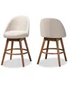 Design Studios Set Of 2 Carra Mid-century Modern Swivel Bar Stools