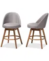 Design Studios Set Of 2 Carra Mid-century Modern Swivel Counter Stools