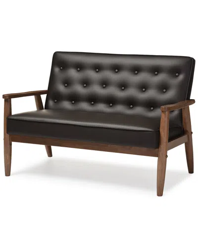 Design Studios Sorrento 2-seat Loveseat In Black