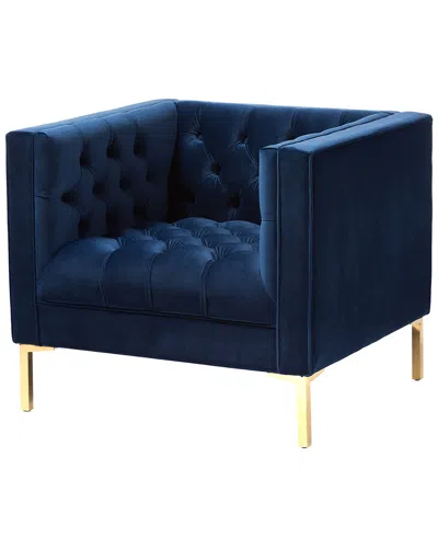 Design Studios Zanetta Glamour Lounge Chair In Blue