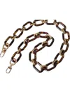 Designed For Joy Acrylic Chain Handbag Strap In Tortoiseshell/gold In Multi
