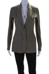 Designer Capsule 121 Womens Single Button Pointed Lapel Blazer Jacket Taupe In Multi