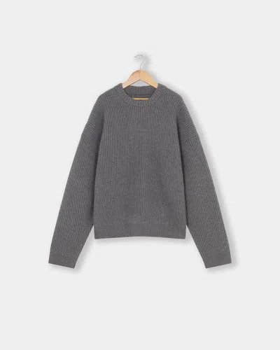 Pre-owned Designer Daniel Simmons Merino Knit Sweater - Grey