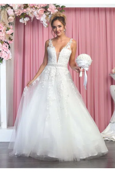 Pre-owned Designer Ivory Wedding Destination Gown In White